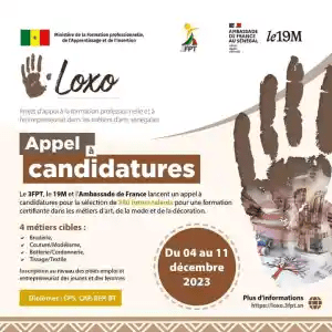 L’Ambassade de France au Sénégal et le 3FPT recrute 340 jeunes
