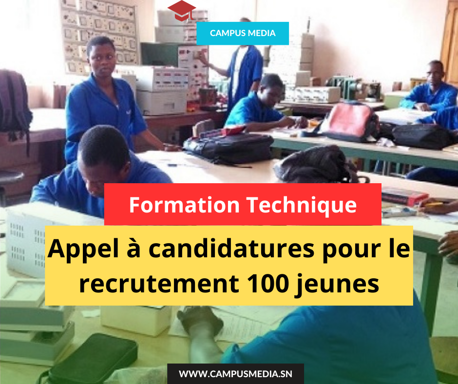 Appel à candidature pour la sélection de 100 jeunes résidents à Saint-Louis