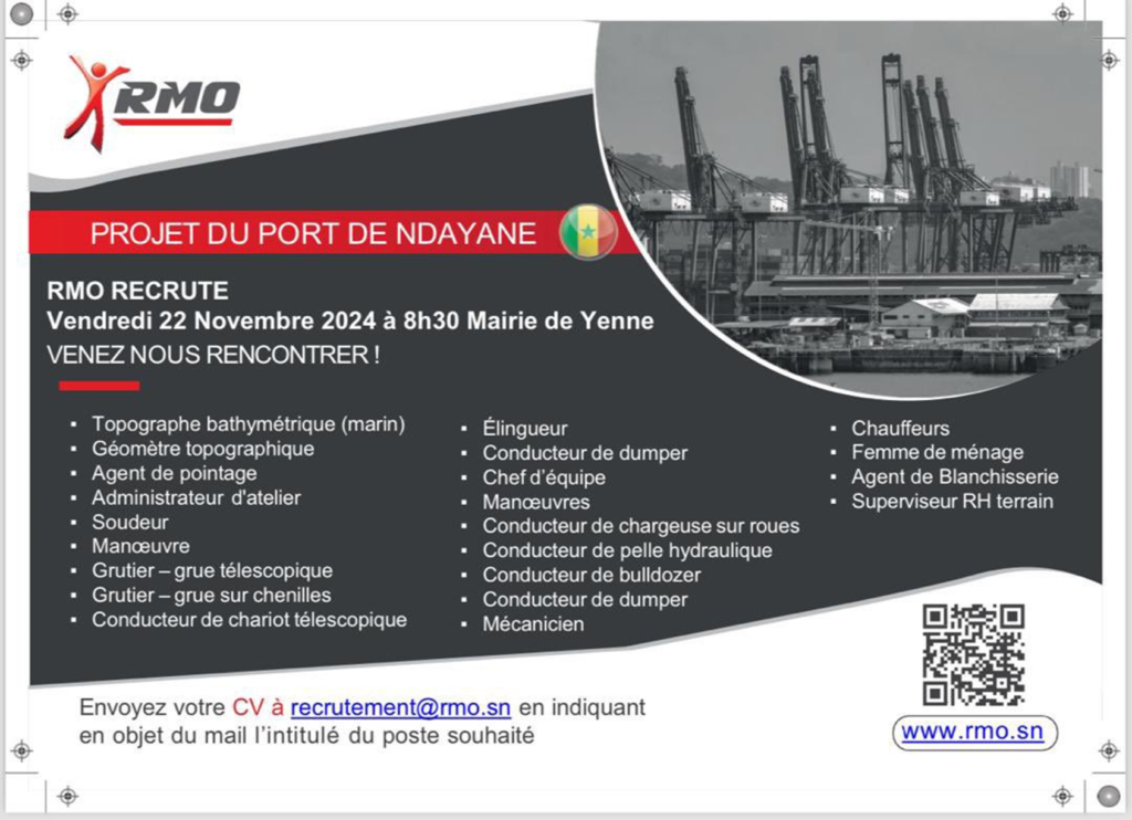 Le port de Ndayanne recrute massivement du personnel