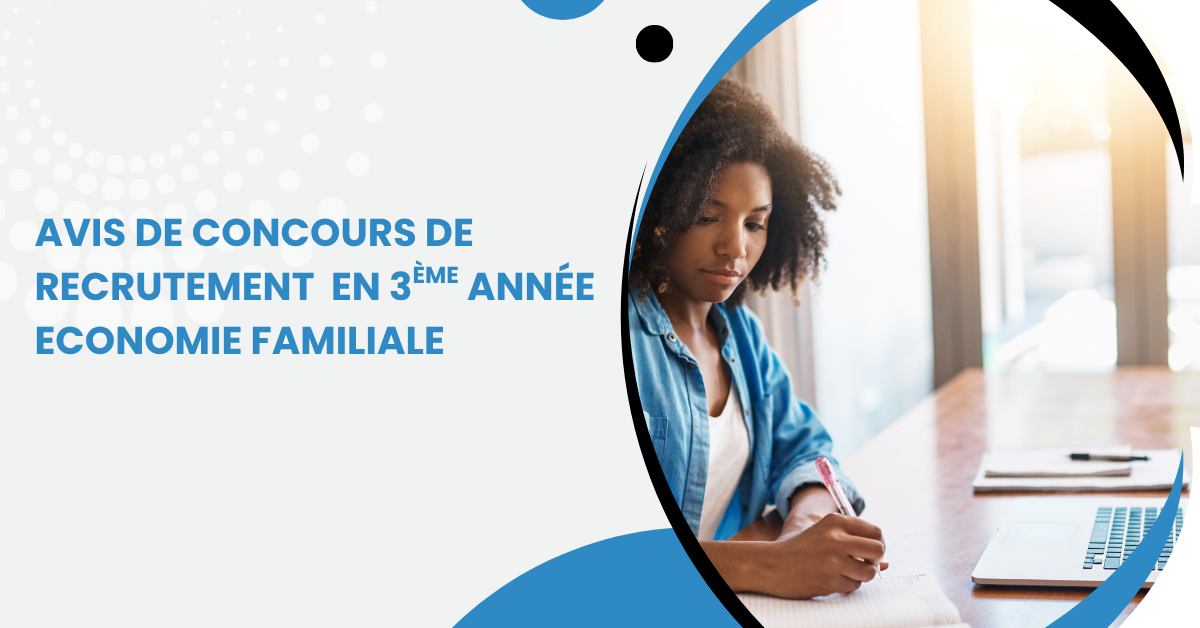Concours de Recrutement de Professeurs à l’ECOFAM – Session 2025