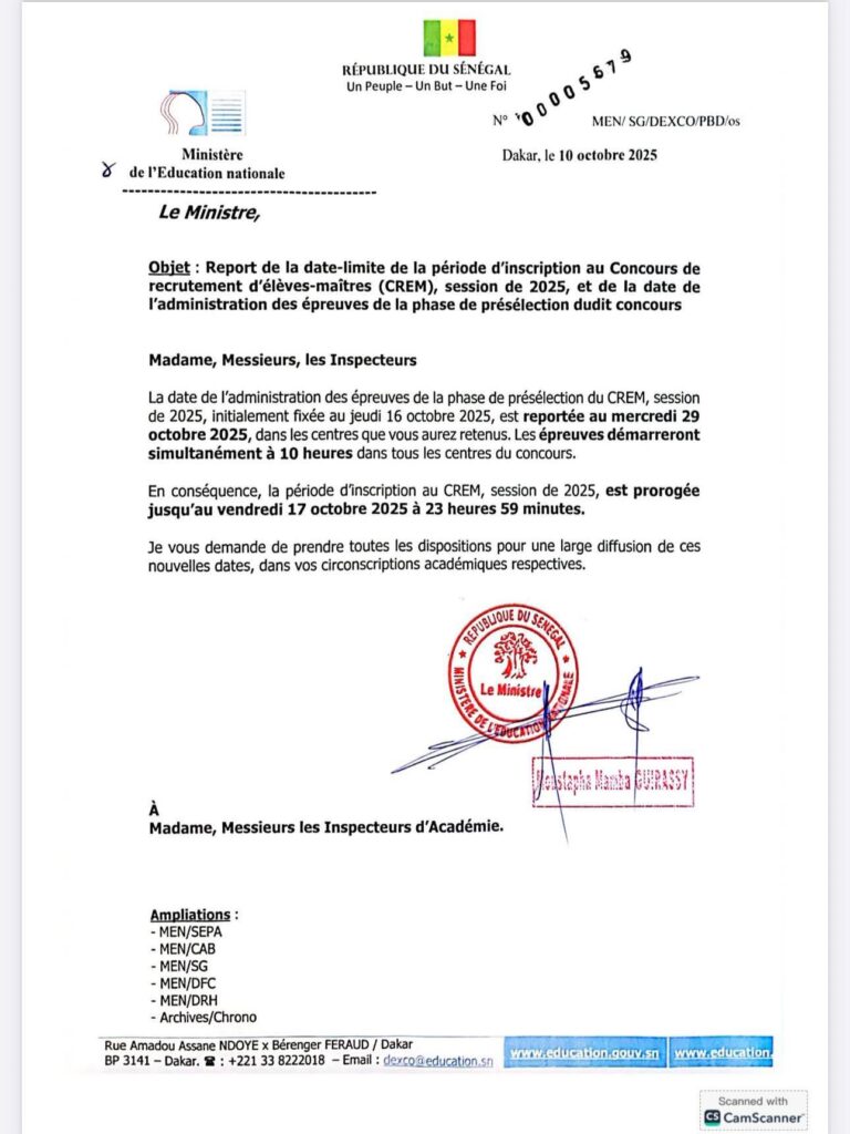 Du nouveau pour le Concours CREM 2025 :  Officiellement annoncé